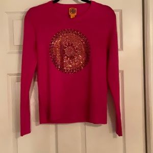 Tory Burch Sweater, Fuchsia, Medium